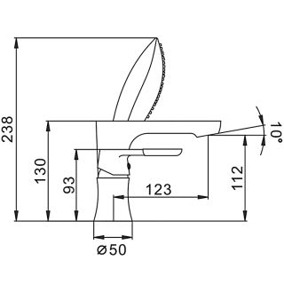 Смеситель на борт ванны Frap H34 F1134 хром белый